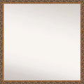 28" x 28" Non-Beveled Antique Bronze Wood Wall Mirror - Amanti Art