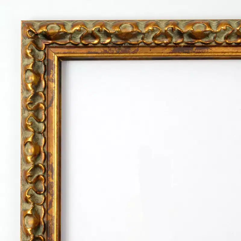 28" x 28" Non-Beveled Antique Bronze Wood Wall Mirror - Amanti Art