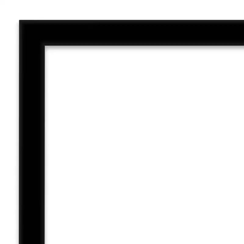 28" x 28" Non-Beveled Bathroom Wall Mirror Jet Black - Amanti Art: Modern Square Polystyrene Frame, Includes Mounting Hardware
