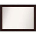 43" x 32" Non-Beveled Wall Mirror Coffee Bean Brown - Amanti Art: Modern Rectangular, Wall Mount
