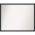 29" x 23" Non-Beveled Lucie Black Wood Wall Mirror - Amanti Art