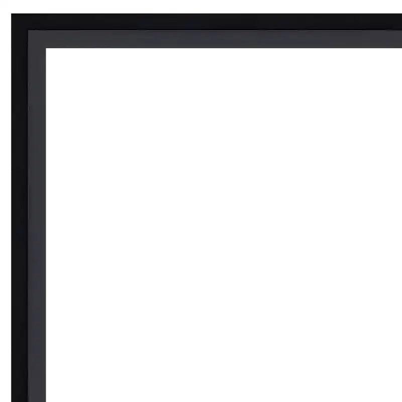 29" x 23" Non-Beveled Lucie Black Wood Wall Mirror - Amanti Art