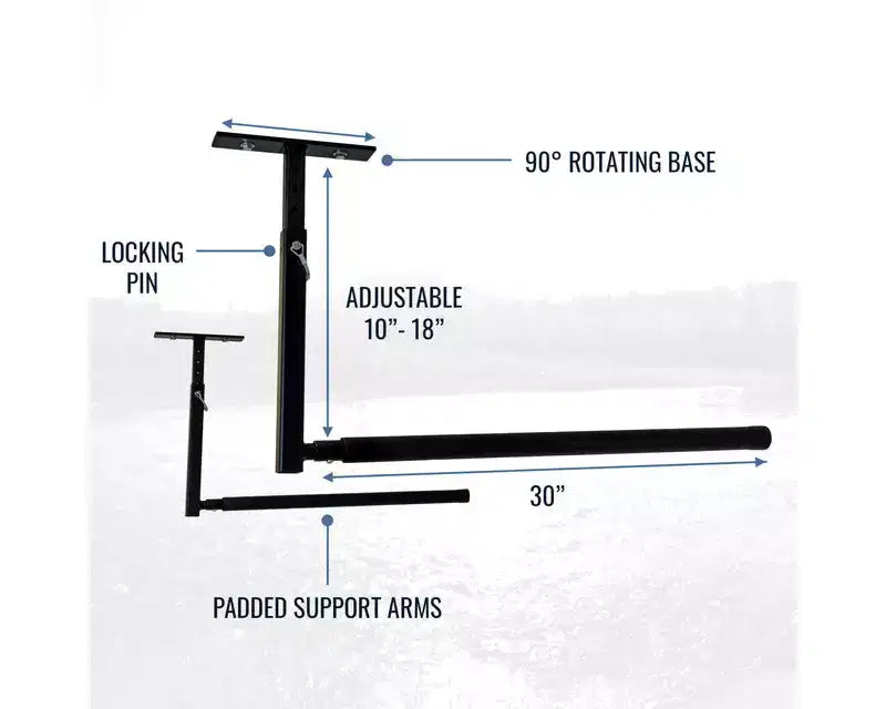StoreYourBoard Hi-Port 2 | Kayak Adjustable Ceiling Storage Rack | Single | Holds 75 lbs