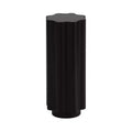 Kate and Laurel Pandey Wavy Drink Table Metal, 9x9x22, Black