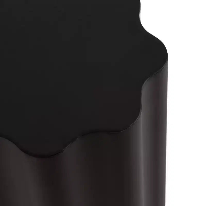 Kate and Laurel Pandey Wavy Drink Table Metal, 9x9x22, Black