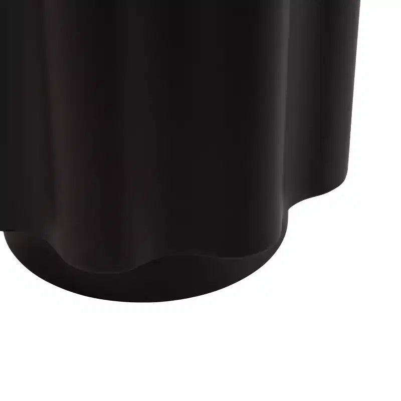 Kate and Laurel Pandey Wavy Drink Table Metal, 9x9x22, Black