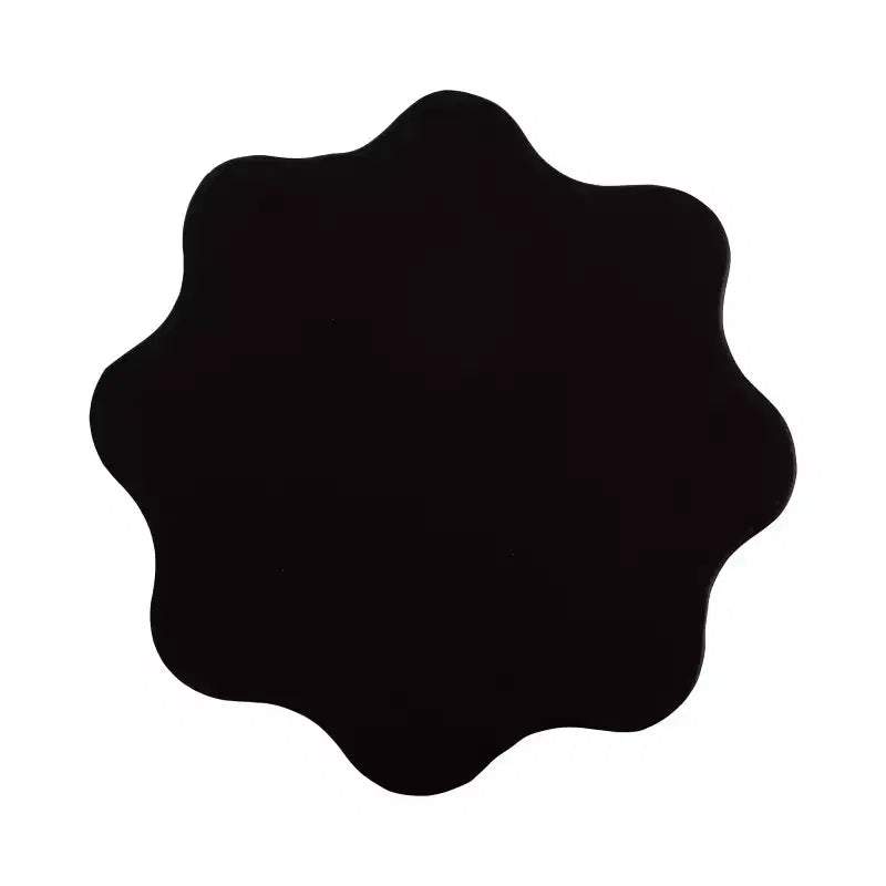 Kate and Laurel Pandey Wavy Drink Table Metal, 9x9x22, Black