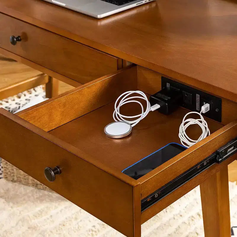 Felicity Desk With Built in Outlets| ART OF LIVING DESIGNS