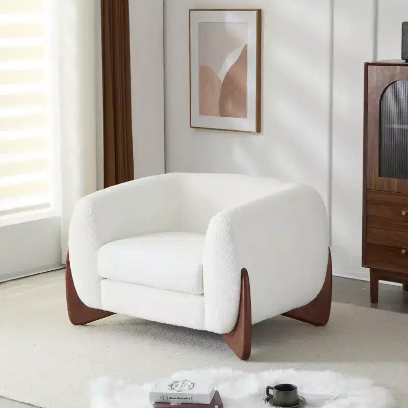 Christopher Knight Home Emilia Contemporary Boucle Upholstered Club Chair, Beige