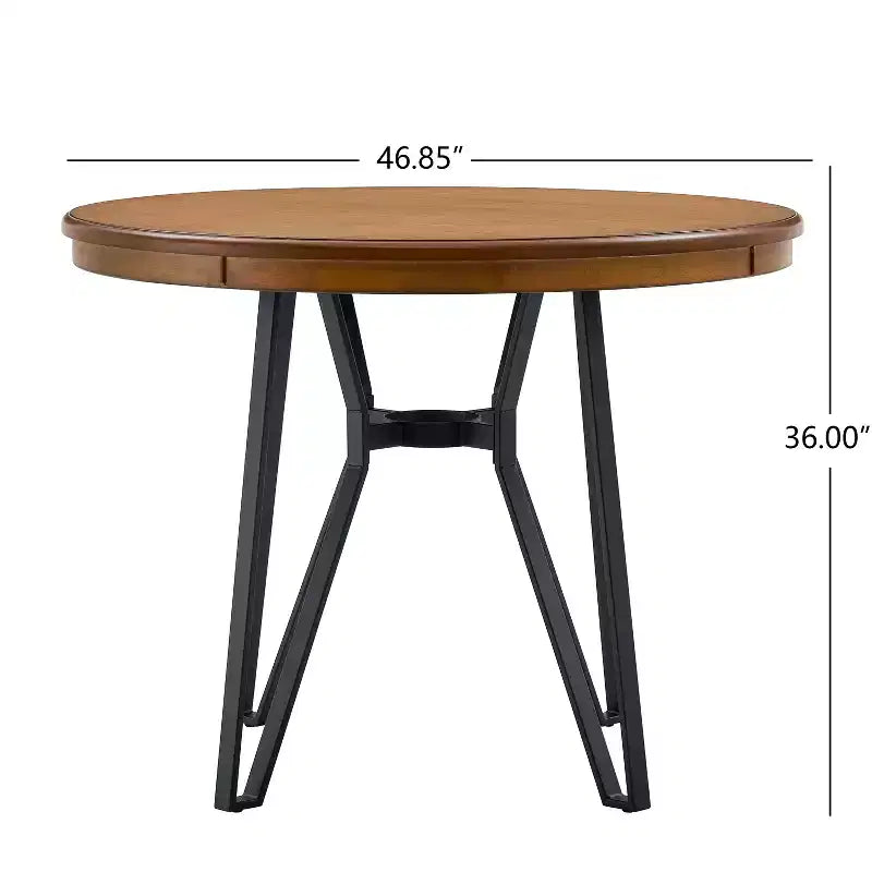 Christopher Knight Home Wedy 46.85 Round Top 4 Seats Counter Height Table with Hairpin Leg