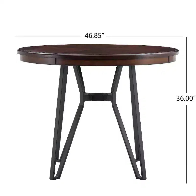 Christopher Knight Home Wedy 46.85 Round Top 4 Seats Counter Height Table with Hairpin Leg
