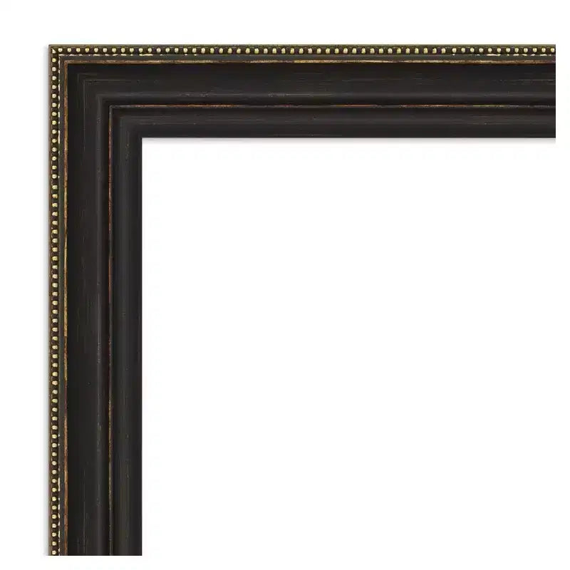 Amanti Art Mirror Makeover Bathroom Mirror Frame Border Kit - Fully Assembled Peel and Stick Frame - Mirror NOT Included - Accent Bronze Narrow Trim
