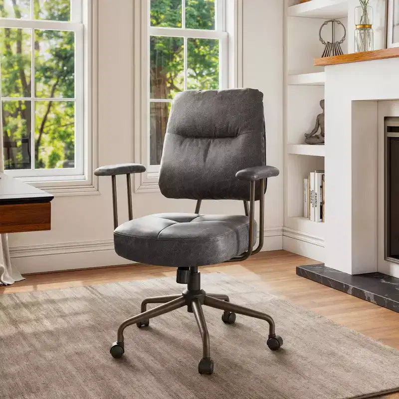 EUREKA ERGONOMIC Becky, Faux Suede Fabric Home Office Chair