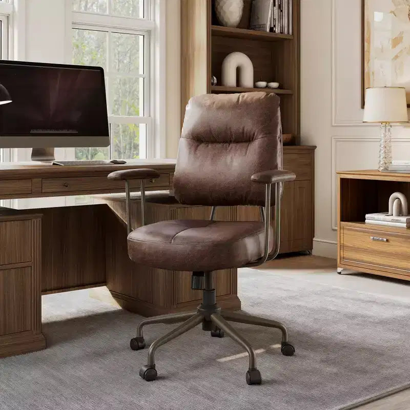 EUREKA ERGONOMIC Becky, Faux Suede Fabric Home Office Chair