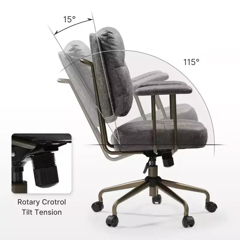 EUREKA ERGONOMIC Becky, Faux Suede Fabric Home Office Chair