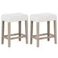 Costway Counter Height Bar Stools Set of 2/4 with Rubber Wood Legs Footrest Modern for Home