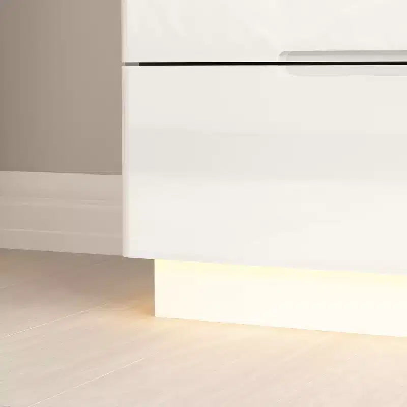 Hitow 8 Drawer Dresser with Underlight High Gloss Finish Modern Chest of Drawers