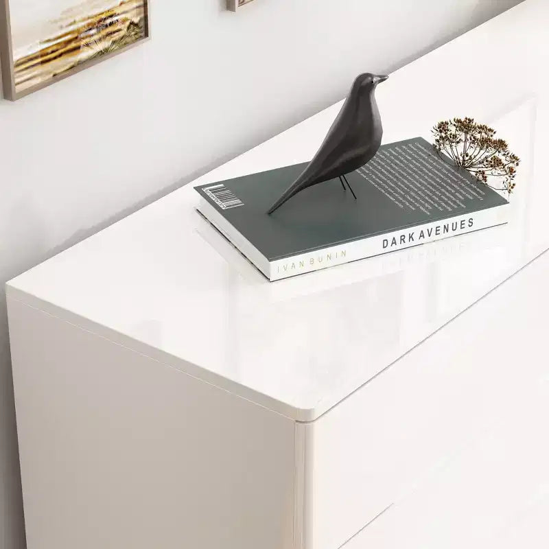 Hitow 8 Drawer Dresser with Underlight High Gloss Finish Modern Chest of Drawers