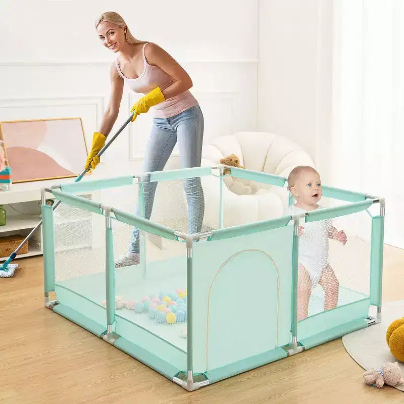 GOTGELIF 50x50 4-Panel Baby Playpen Spacious & Secure Portable Playard