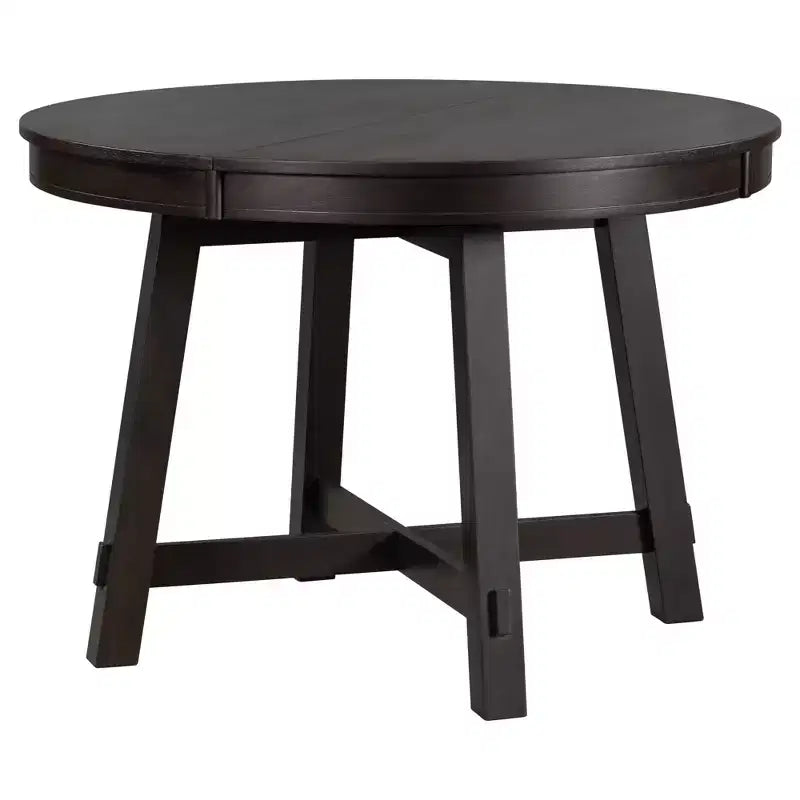 Whisen Farmhouse 4 Legs X-shaped Base Dining Table with 16 in. Leaf
