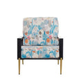 Christopher Knight Home Thurman Mid-Century Modern Metal and Rubberwood Velvet Armchair