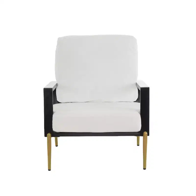 Christopher Knight Home Thurman Mid-Century Modern Metal and Rubberwood Velvet Arm Chair