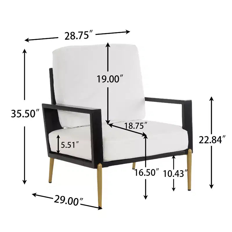 Christopher Knight Home Thurman Mid-Century Modern Metal and Rubberwood Velvet Arm Chair
