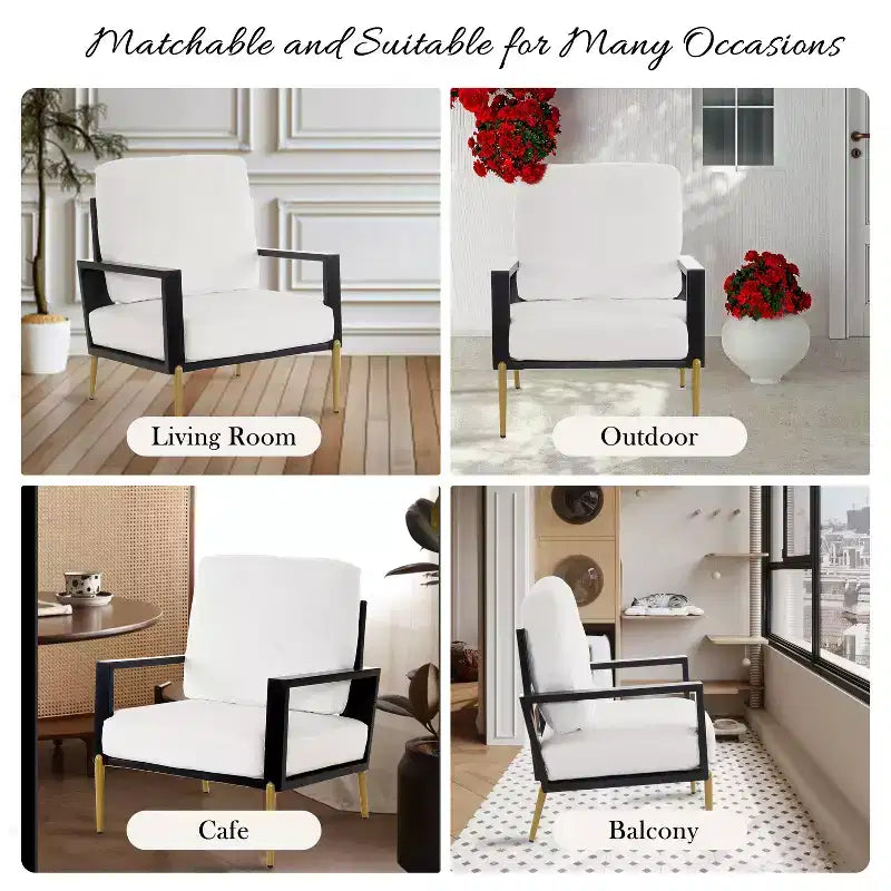 Christopher Knight Home Thurman Mid-Century Modern Metal and Rubberwood Velvet Arm Chair