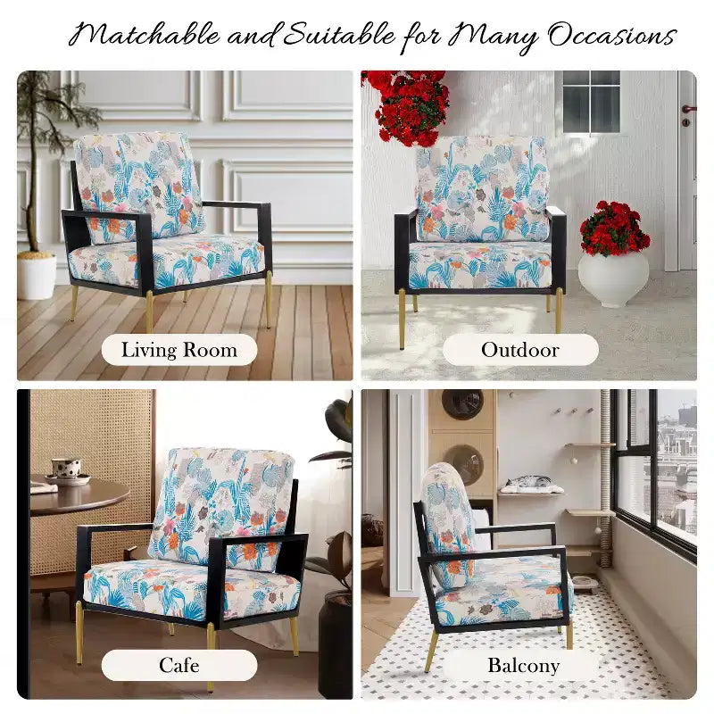 Christopher Knight Home Thurman Mid-Century Modern Metal and Rubberwood Velvet Arm Chair