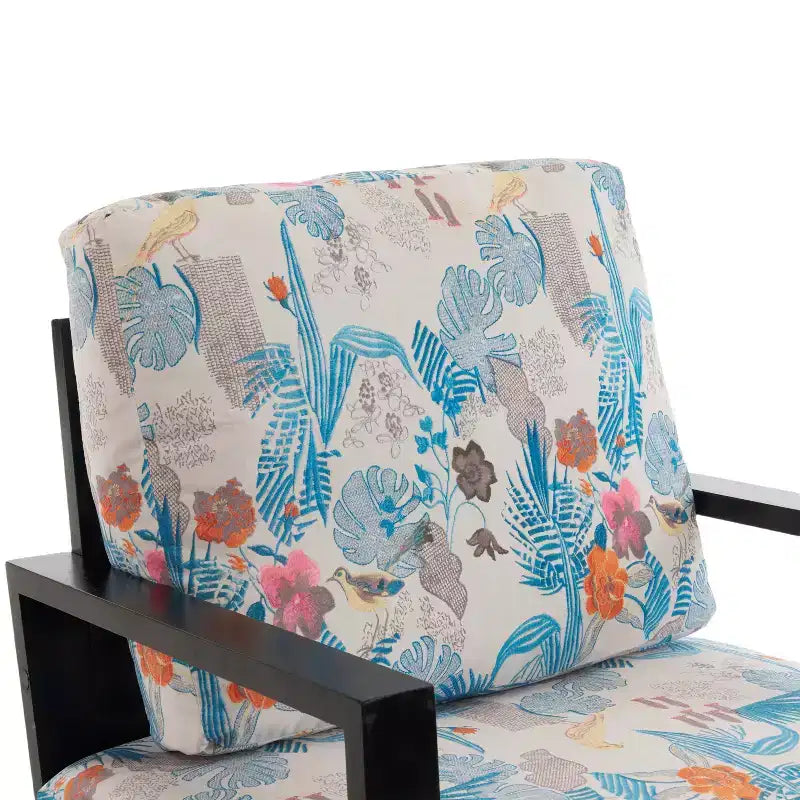 Christopher Knight Home Thurman Mid-Century Modern Metal and Rubberwood Velvet Arm Chair