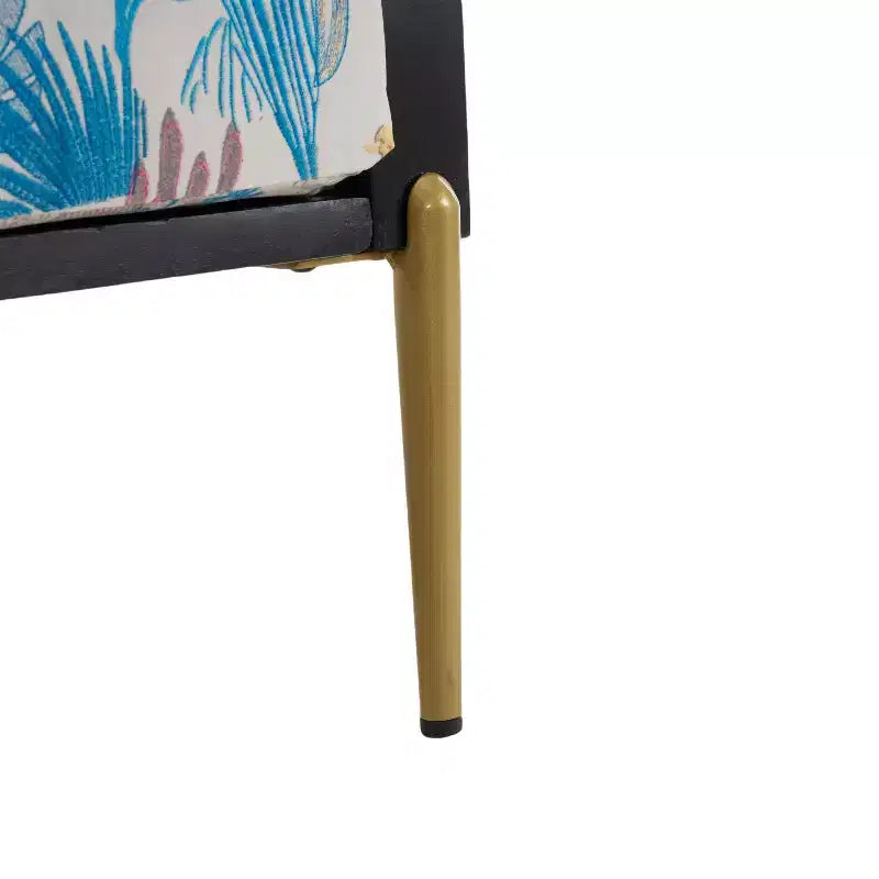 Christopher Knight Home Thurman Mid-Century Modern Metal and Rubberwood Velvet Arm Chair