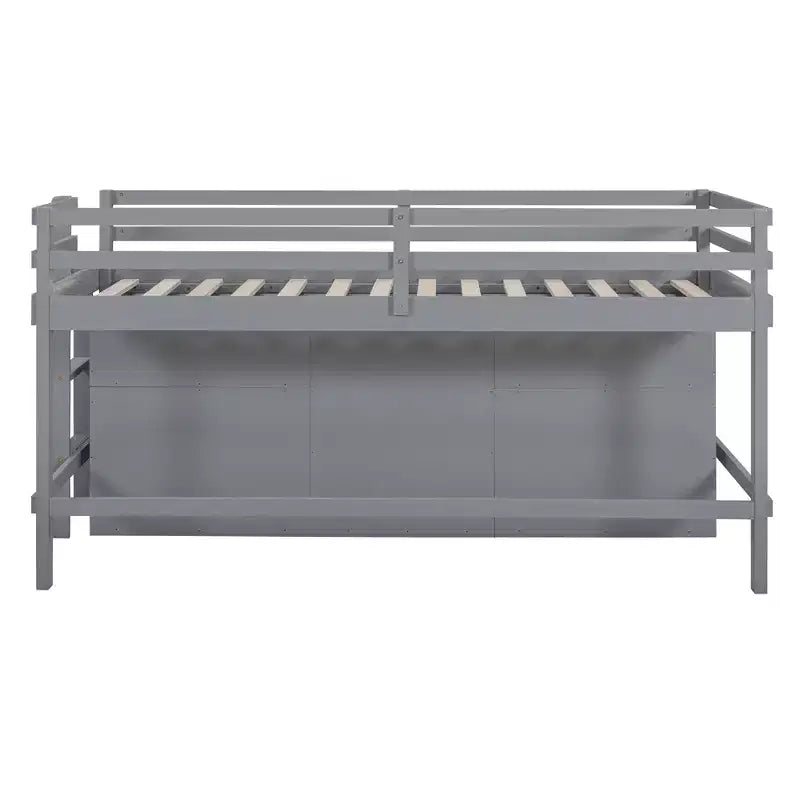 Whisen 81.8L x 40.8W Modern Design Twin Size Loft Bed with 4 Drawers, Underneath Cabinet and Shelves