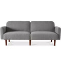 Best Choice Products Curved Convertible Futon, Boucle Fabric Split-Back Sleeper Bed