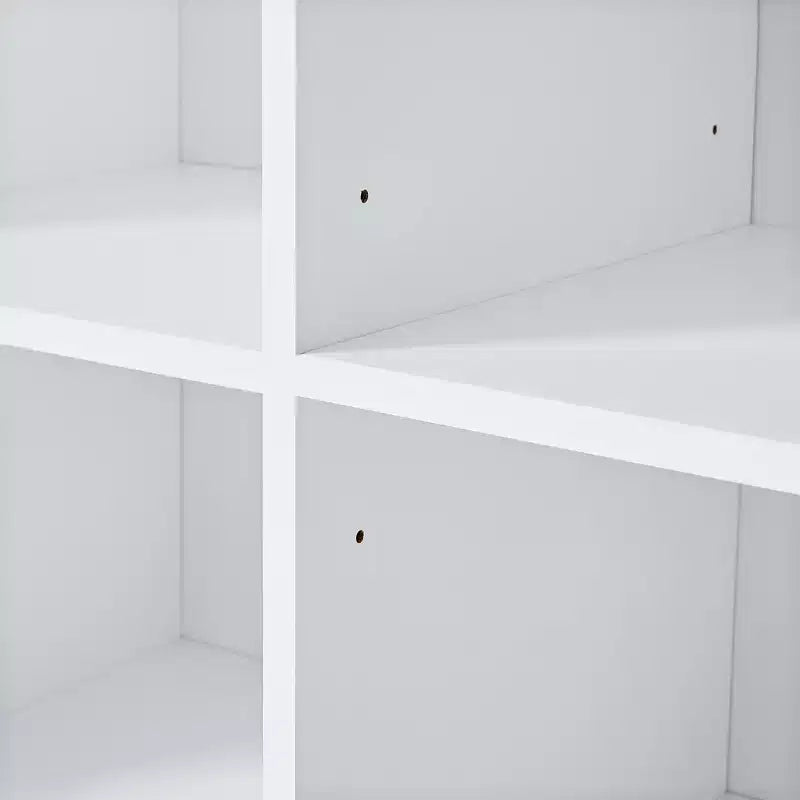 Whisen White Bathroom Storage Cabinet, Freestanding Style Cabinet with Multiple Storage Space and Open Shelf