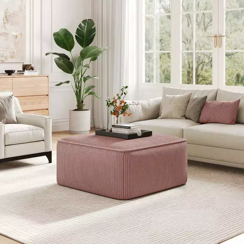 Christopher Knight Home Yzabella Modern Indoor Versatile Upholstered Square Ottoman