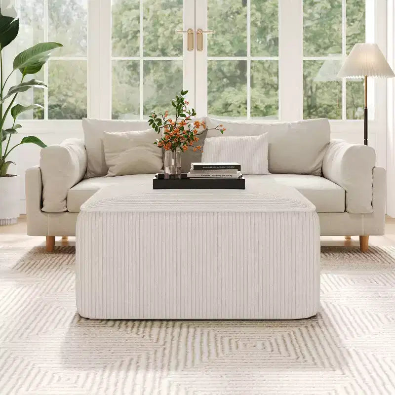 Christopher Knight Home Yzabella Modern Indoor Versatile Upholstered Square Ottoman