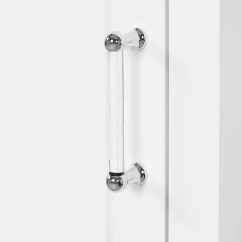 Whisen Tall Bathroom Storage Cabinet, Freestanding Storage Cabinet with Two Drawers and Adjustable Shelf