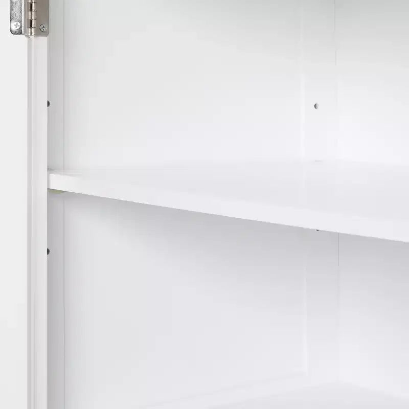 Whisen Tall Bathroom Storage Cabinet, Freestanding Storage Cabinet with Two Drawers and Adjustable Shelf