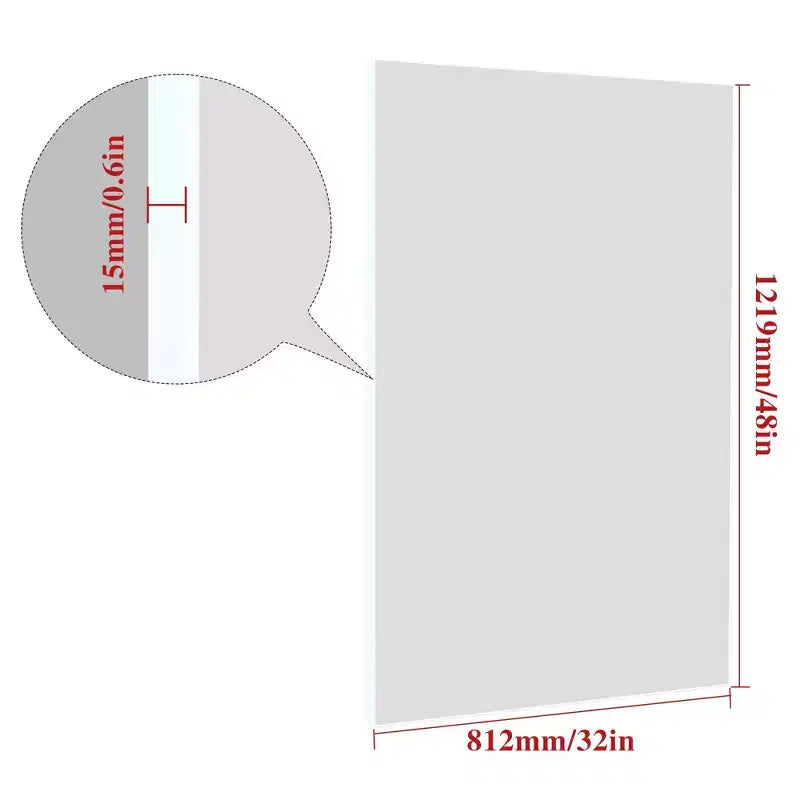 48x32 Modern White Frame Bathroom Mirror: Oversized, Aluminum, Wall Mounted, Vertical/Horizontal
