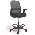 Alera Kempton Fabric Mesh Task Stool - Black