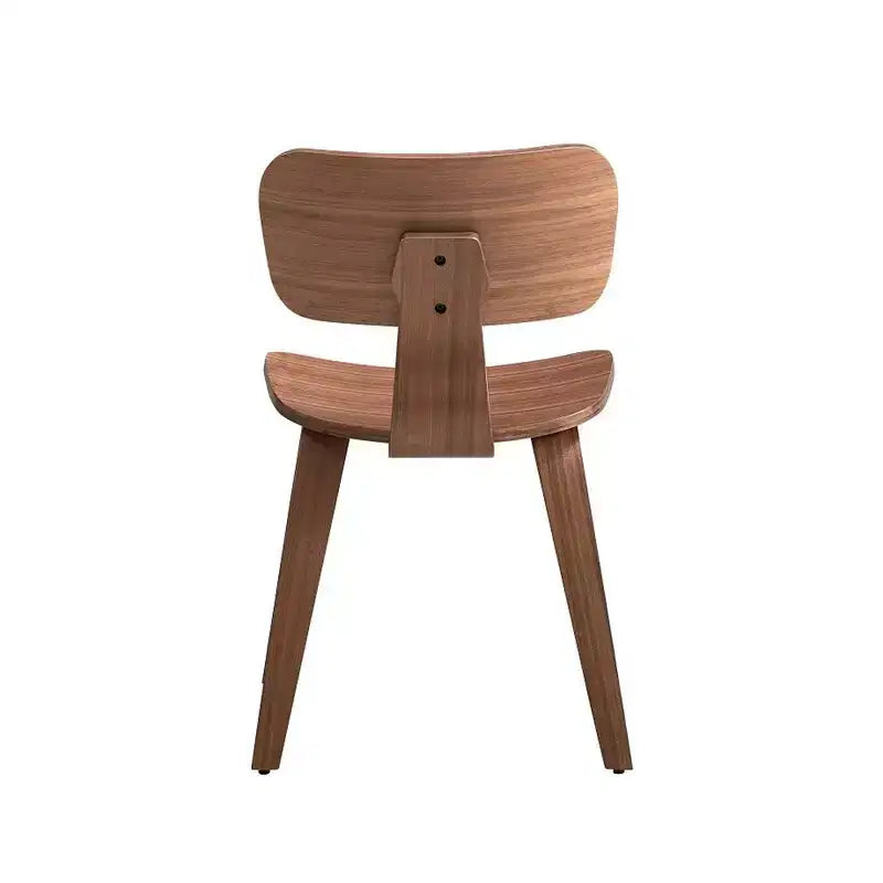 Simple Relax Set of 2 Wooden Side Chairs in Walnut