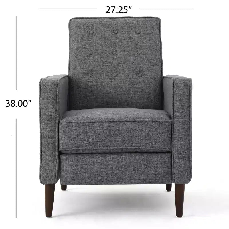 GDFStudio Mason Mid Century Modern Tufted Pushback Recliners (Set of 2)