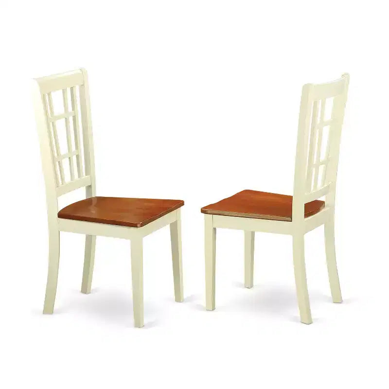 HomeStock Butterfly Leaf Dining Table Set With 4/6 Chairs Traditional