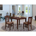 HomeStock OXNO5 MAH W 5 Piece Dining Set Square Table 4 Kitchen Chairs Mahogany