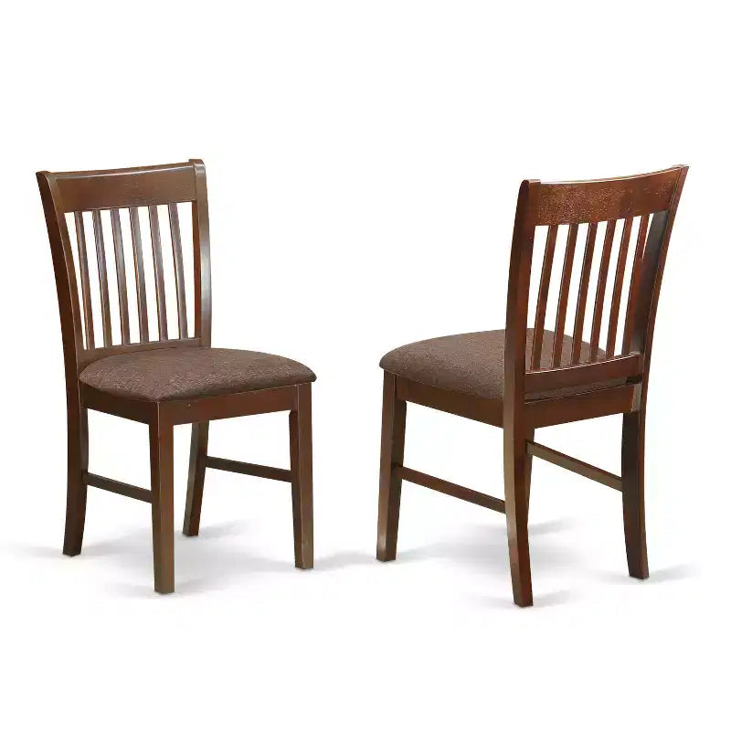 HomeStock OXNO5 MAH W 5 Piece Dining Set Square Table 4 Kitchen Chairs Mahogany