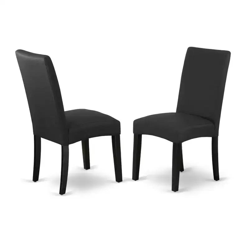 HomeStock 7 Piece Multi-Color Rectangle Dining Room Table Set with Linen Fabric Chairs