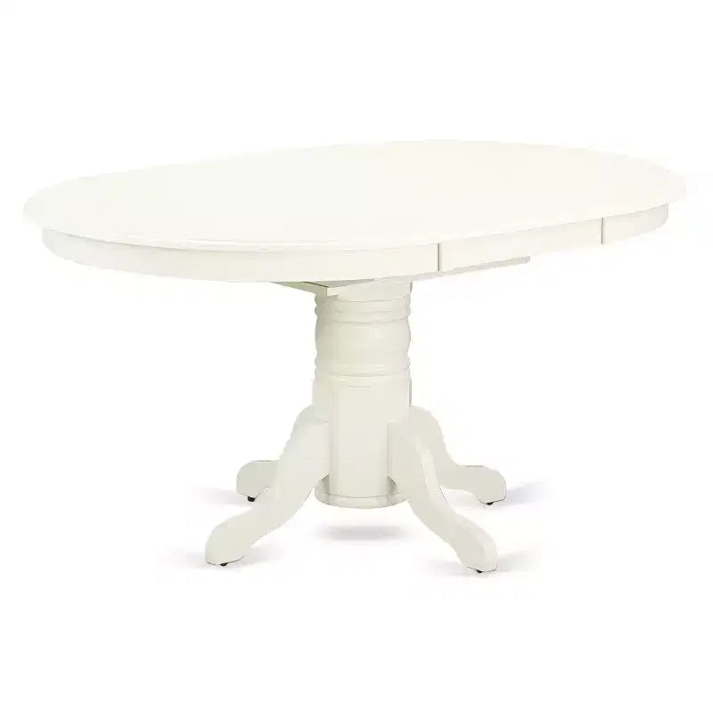 HomeStock 7 Piece Kitchen Table Set Linen White Parson Chairs