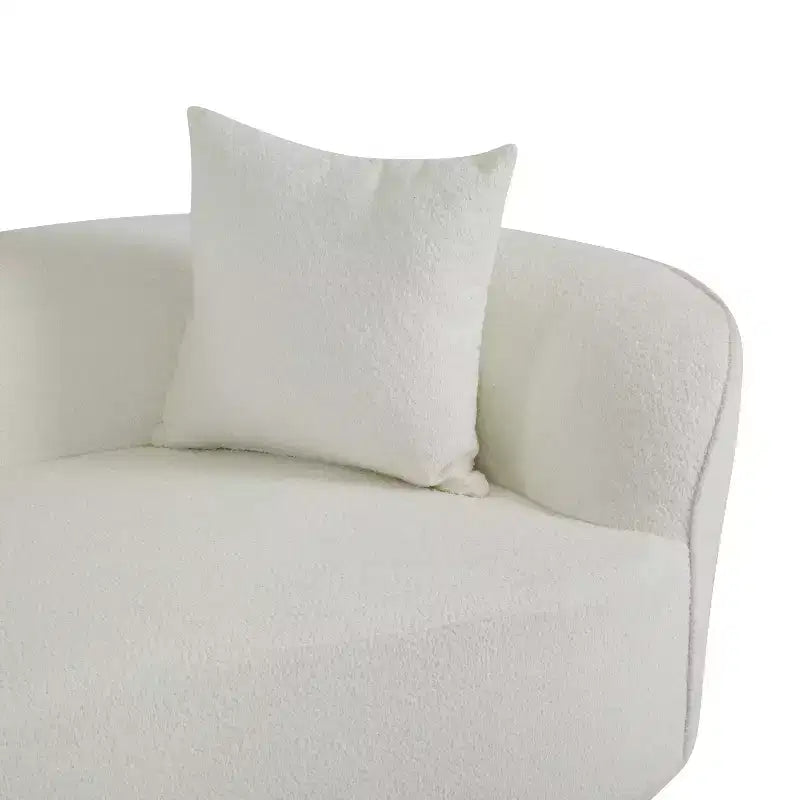 Christopher Knight Home Hailey 126 Modern Boucle Upholstered 5 Seater Curved Sectional Sofa with Pillows