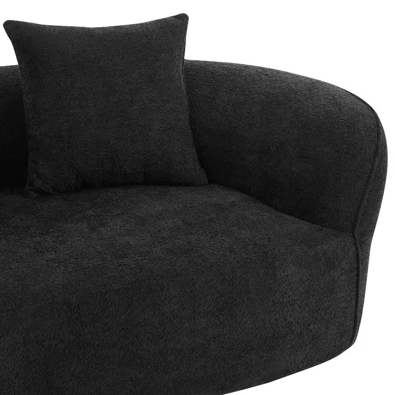 Christopher Knight Home Hailey 126 Modern Boucle Upholstered 5 Seater Curved Sectional Sofa with Pillows