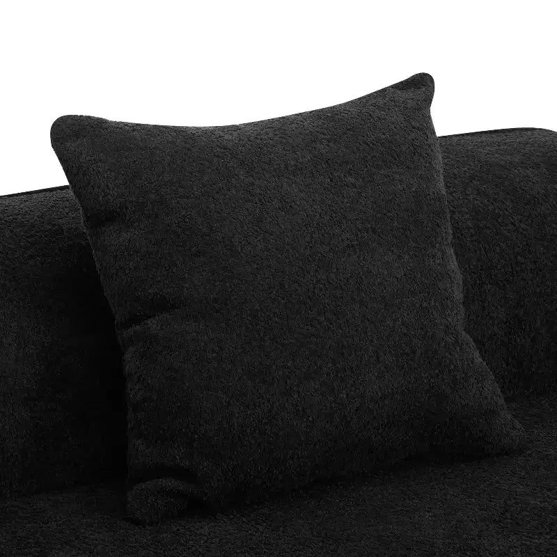 Christopher Knight Home Hailey 126 Modern Boucle Upholstered 5 Seater Curved Sectional Sofa with Pillows